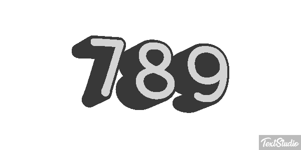 789 Efecto de texto
