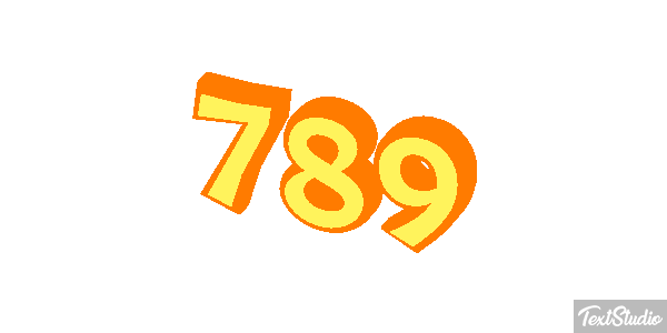 789 Efecto de texto