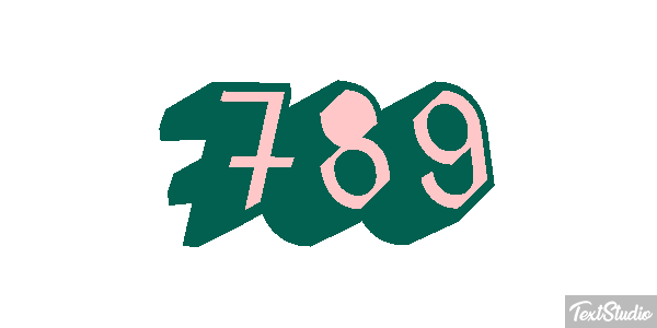 789 Efecto de texto
