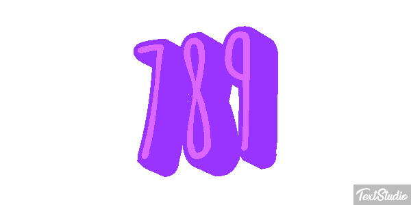 789 Efecto de texto