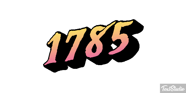 1785 Text effect
