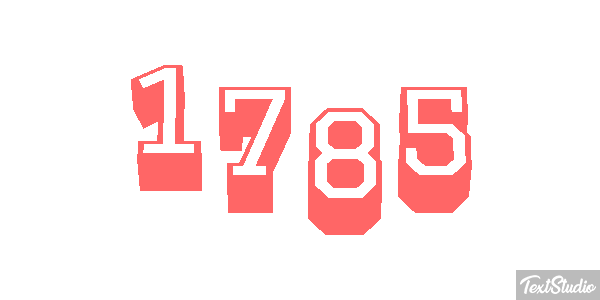 1785 Text effect