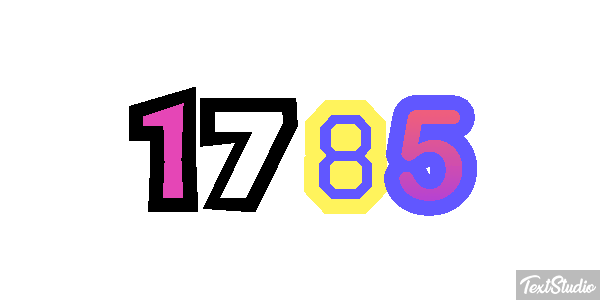 1785 Text effect