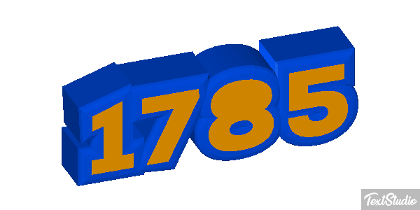 1785 Text effect