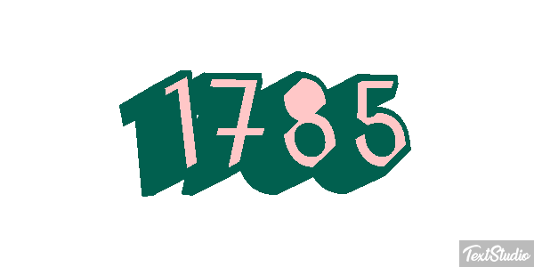 1785 Text effect