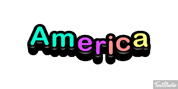 America Texteffekt