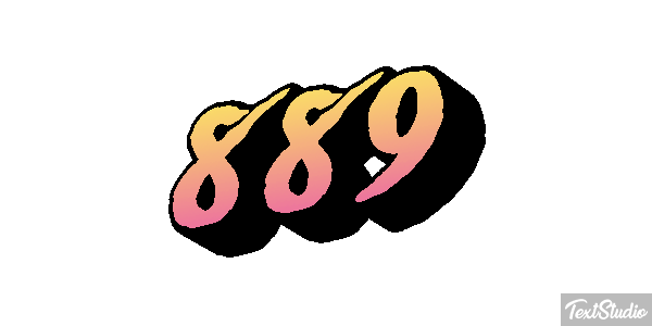 889 Texteffekt
