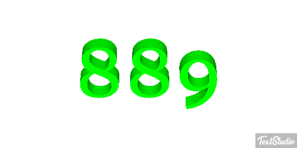 889 Texteffekt
