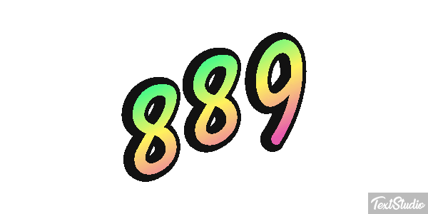 889 Texteffekt