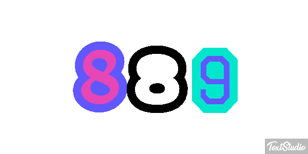 889 Texteffekt