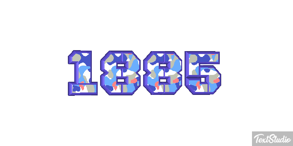 1885 Text effect