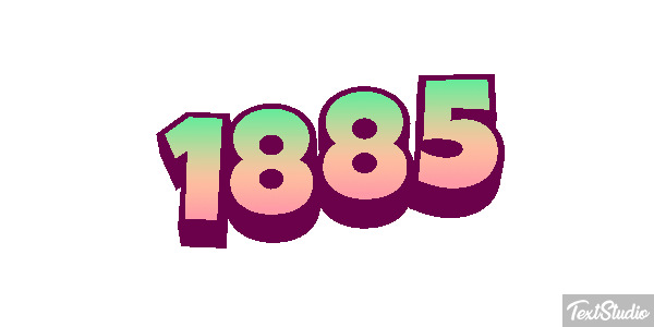 1885 Text effect