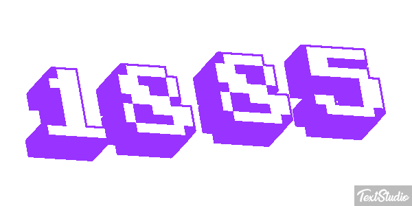 1885 Text effect