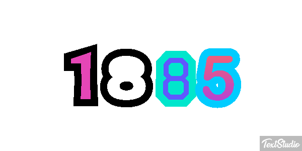 1885 Text effect
