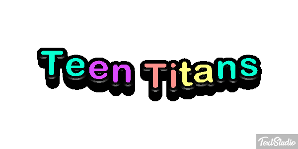 Teen Titans Tekst effect