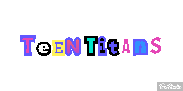 Teen Titans Tekst effect