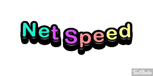 Net Speed Text effect