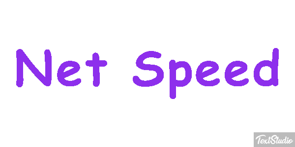 Net Speed Text effect
