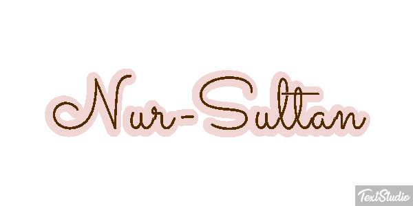 Nur-Sultan Texteffekt