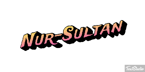 Nur-Sultan Texteffekt