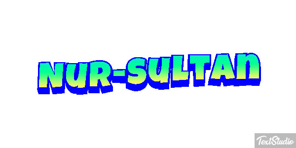 Nur-Sultan Texteffekt