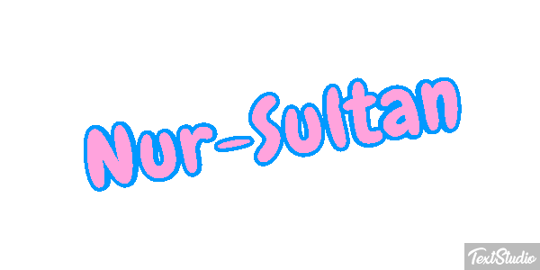 Nur-Sultan Texteffekt