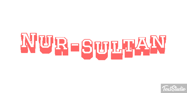 Nur-Sultan Texteffekt