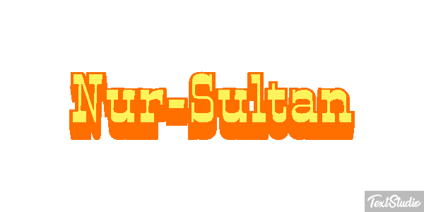 Nur-Sultan Texteffekt
