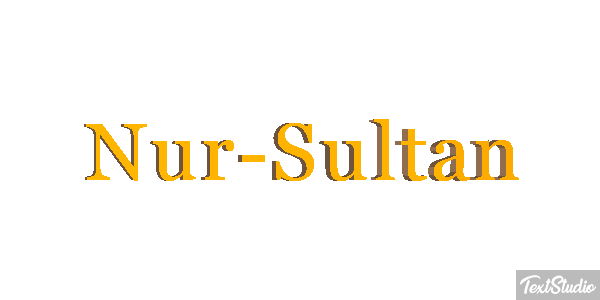 Nur-Sultan Texteffekt