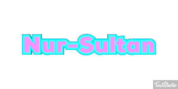 Nur-Sultan Texteffekt