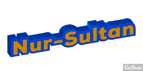 Nur-Sultan Texteffekt