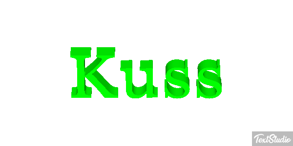 Kuss Texteffekt