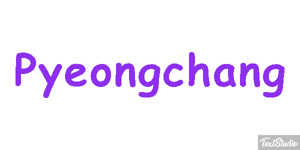 Pyeongchang Effetto testo