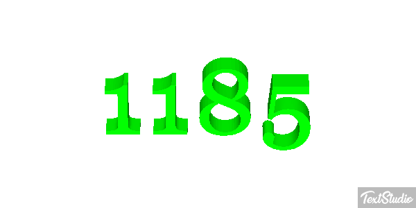 1185 Text effect