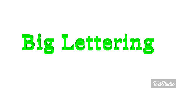 Big Lettering Effetto testo