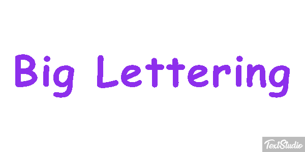 Big Lettering Effetto testo