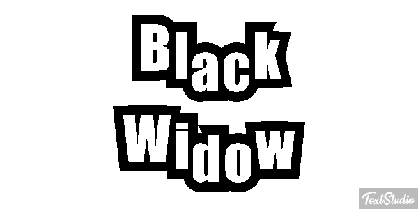 Black Widow Efecto de texto