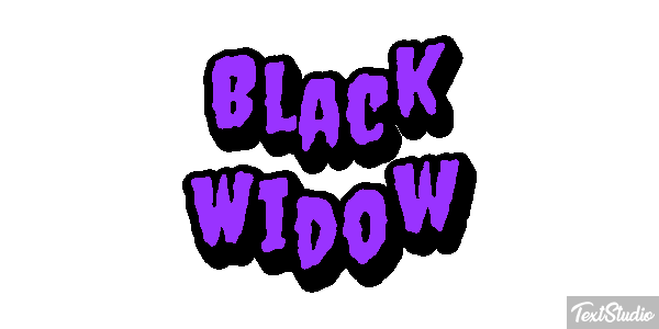 Black Widow Efecto de texto