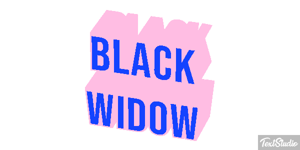 Black Widow Efecto de texto