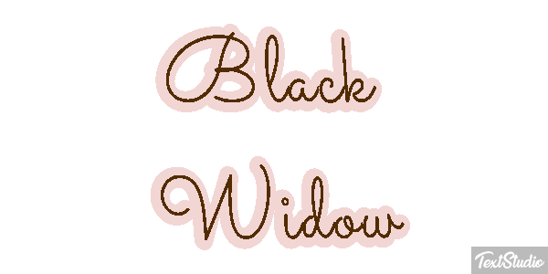 Black Widow Efecto de texto