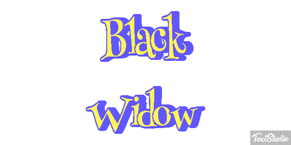 Black Widow Efecto de texto