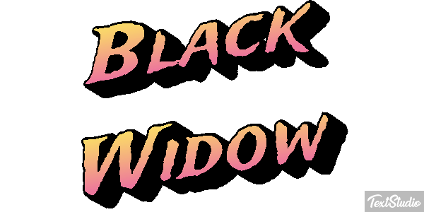 Black Widow Efecto de texto