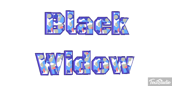 Black Widow Efecto de texto