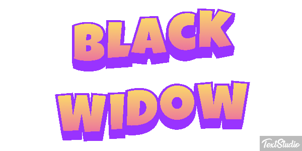 Black Widow Efecto de texto
