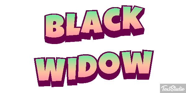 Black Widow Efecto de texto