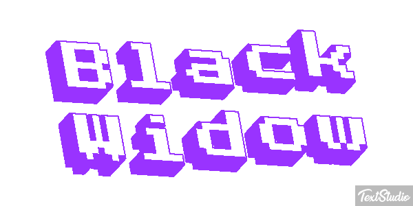 Black Widow Efecto de texto