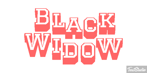 Black Widow Efecto de texto