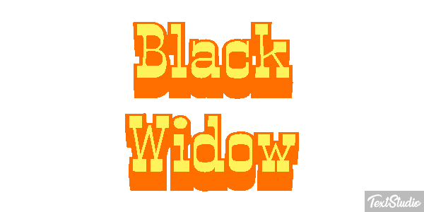 Black Widow Efecto de texto