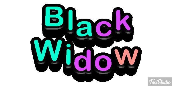 Black Widow Efecto de texto
