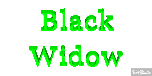 Black Widow Efecto de texto